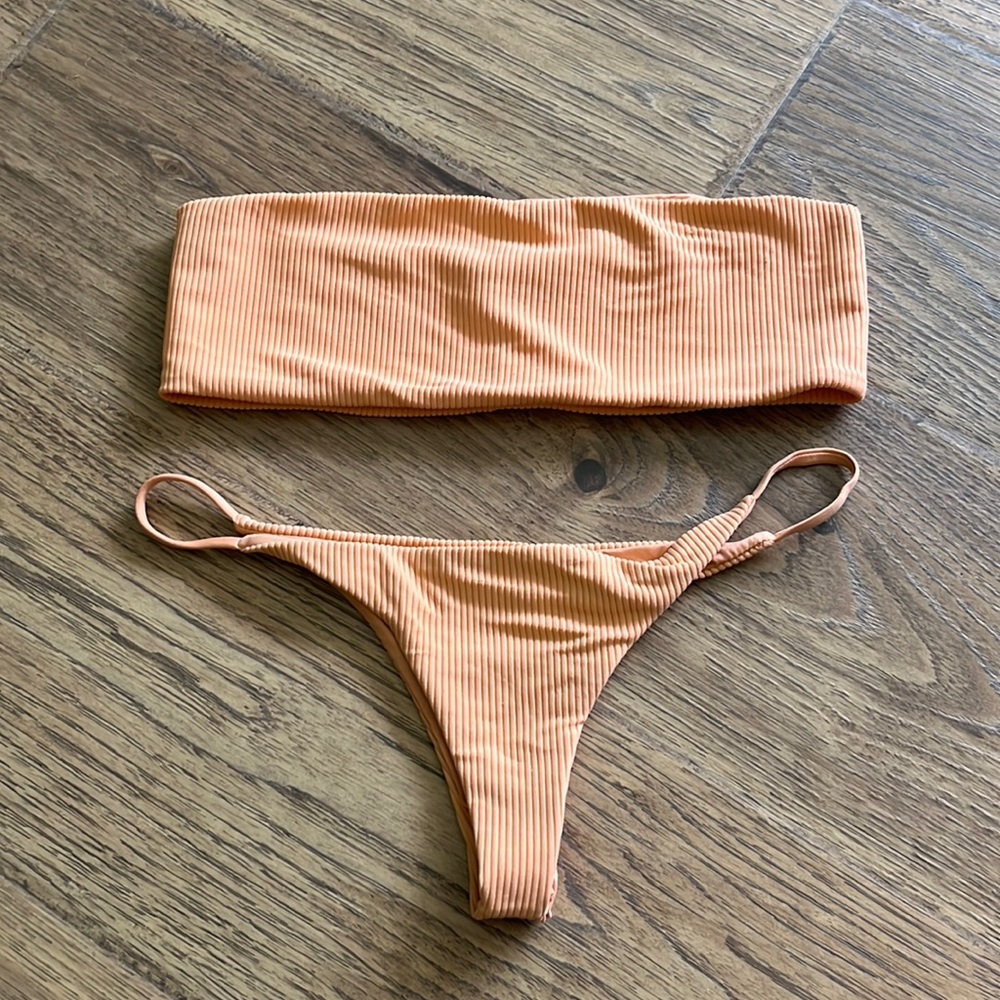 Frankie’s Bikinis Orange Sherbet Bikini Set